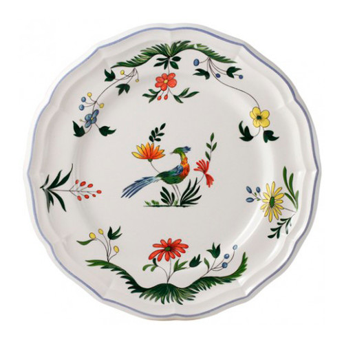 Тарелка обеденная Gien коллекция Oiseaux de paradis (Райские птицы)